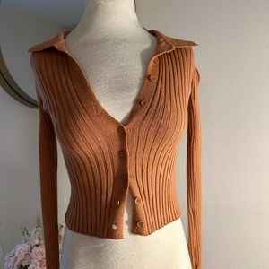 Ginger Button Up Top